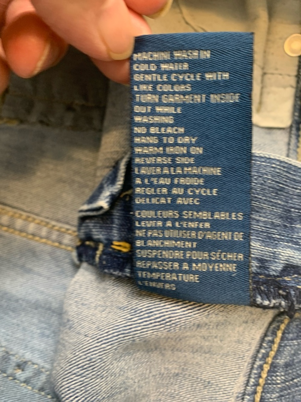 BONGO Vintage Light Blue Denim Bronze Metal Detail - Picture 8 of 9